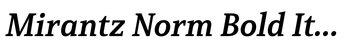 Mirantz Norm Bold Italic